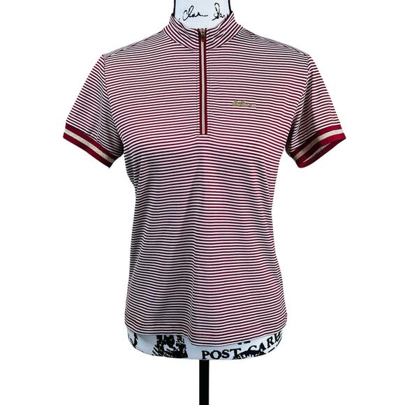 The Redface white/ red stripe short sleeve top mountaineer trail running outdoor - Picture 1 of 14